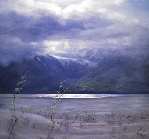 Miles Lake and Hanging Glacier Copper River Landscape Painting